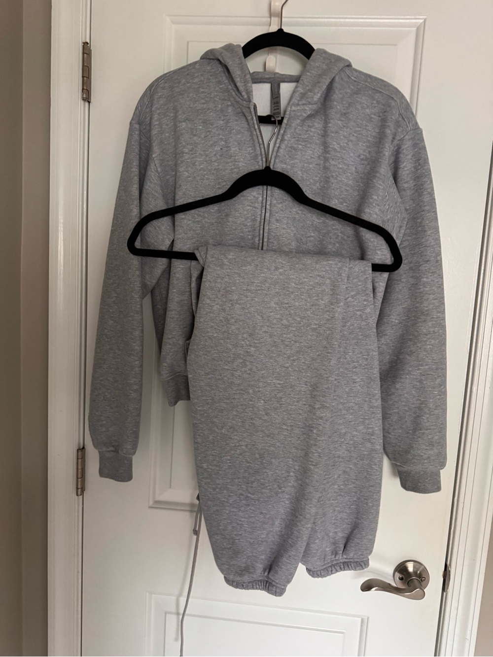 Skims Gray Hooded Zip Sweater matching sets for Women